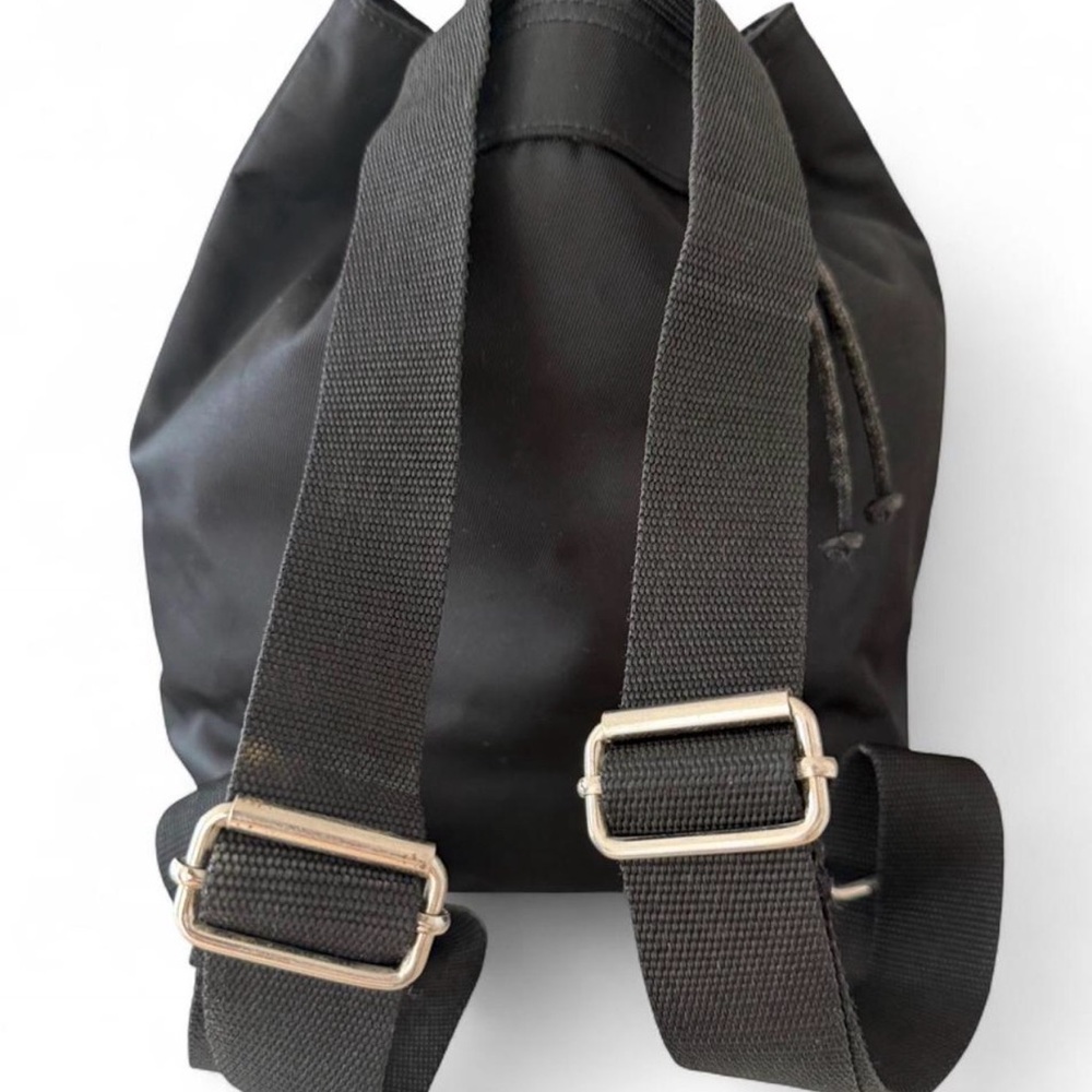 Vintage 90s Ralph Lauren Polo Sport Drawstring Backpack in Black Nylon - Y2K - Picture 5 of 7